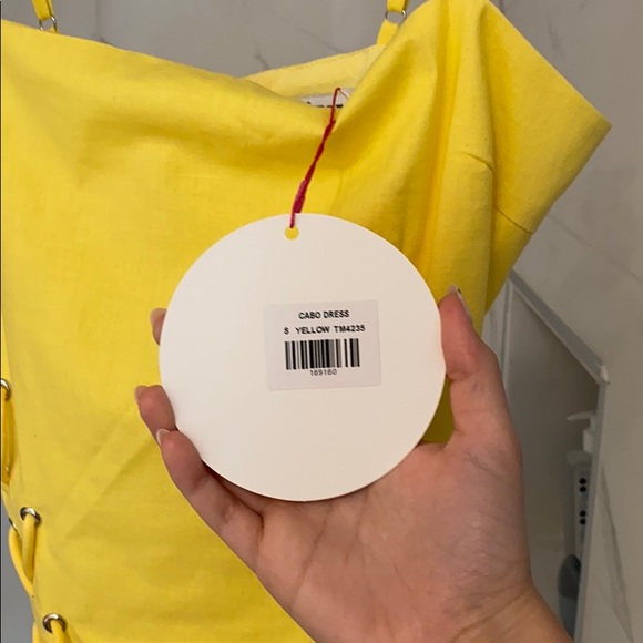 Tiger mist Cabo dress yellow NEW - Picture 3 of 3